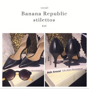 Banana Republic black stilettos size 6